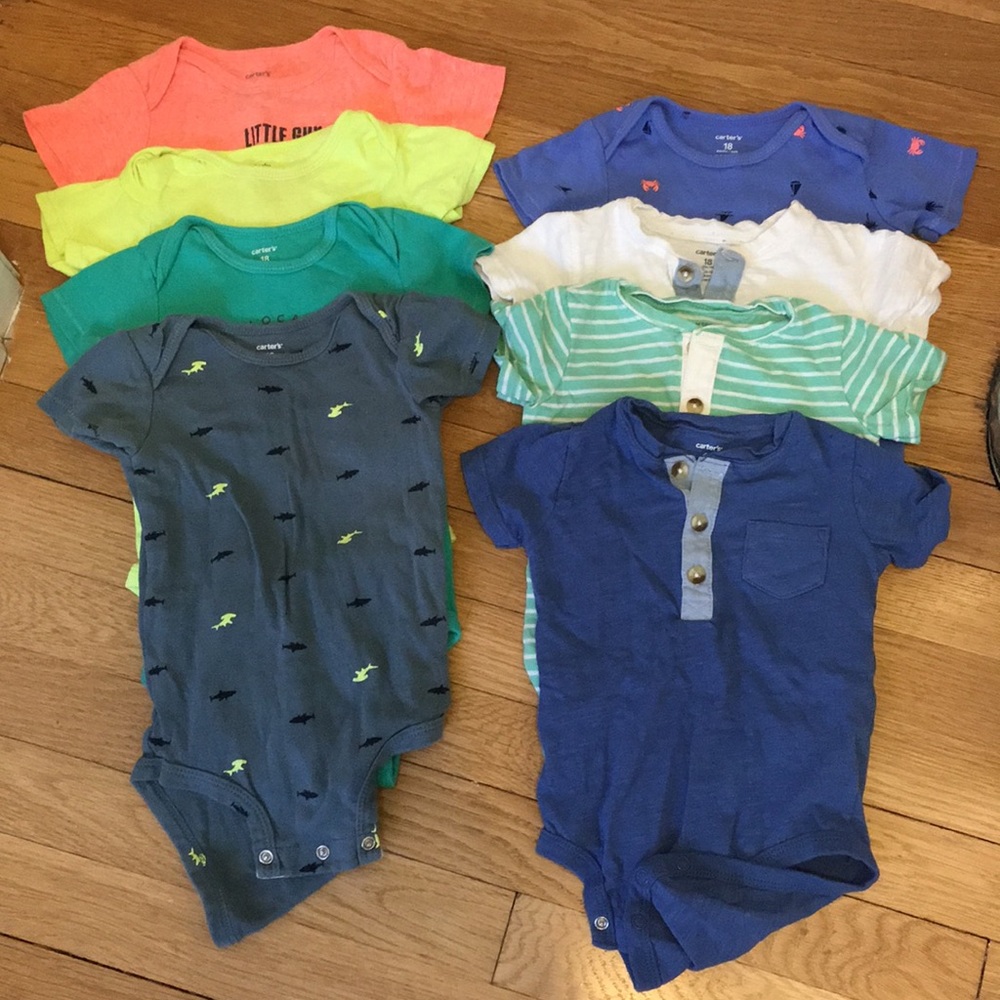 8 Carter’s Short-sleeved Onesies